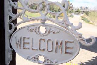 Cast Iron Sign WELCOME   GO AWAY Swivel Wall Mounted  