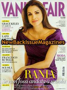Italian Vanity Fair 10/09,Rania di Giordania,Palin,Levi  