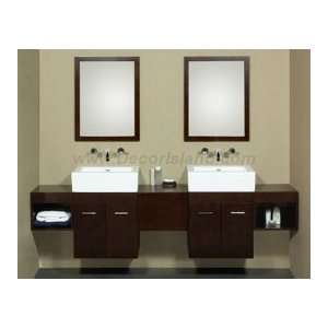 Bathroom Vanity Set W/ Two No Hole Ceramic Faucet Deck, 2 Wood Framed 