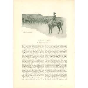  1894 Frederic Remington Cavalry Illustrations A Hot Trail 