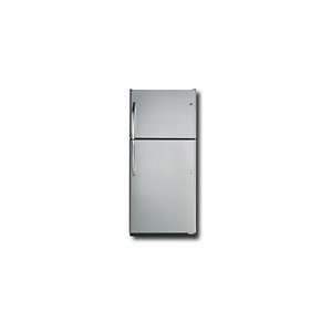  GE 179 Cu Ft Frost Free Top Mount Refrigerator   Stainless 