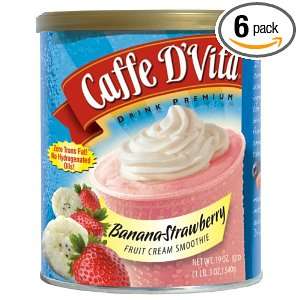   Vita Banana Strawberry Fruit Cream Smoothie, 19 Ounce Cans (Pack of 6