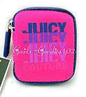 juicy couture  ipod phone computer earbuds in pink zip