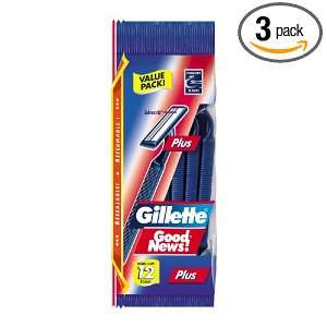 Gillette GoodNews Plus Disposable Razor, 12 Count (Pack 