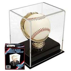 Deluxe Baseball Display Case w/Gold Glove Ball Holder 