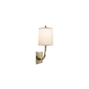 Barbara Barry Lyric Branch Sconce in Soft Brass with Silk Shade by 