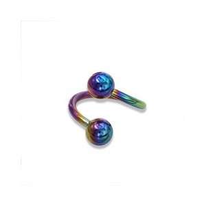   Belly Button Ring in Rainbow IP Titanium NON GOLD BODY Jewelry