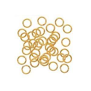  6mm Open Jump Rings 22K Gold Plated (100) Arts, Crafts 