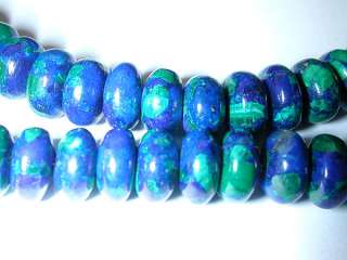   IS A COLLECTION OF REAL BEAUTIFUL AZURITE MALACHITE RONDELLE BEADS