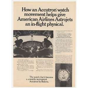  1971 Bulova Accutron American Airlines Astrolog Print Ad 