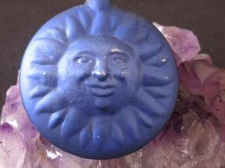 Large Dept 56 Christmas Ornament Blue Sun with Face  