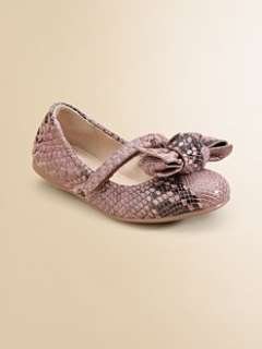 Prada   Toddlers & Girls Leather Python Ballet Flats