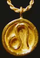 Leo Astrology Lion Zodiac Charm Gold Plated Pendant  