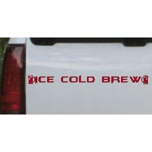  Red 16in X 1.4in    Ice Cold Brew With Beer Mugs Business 