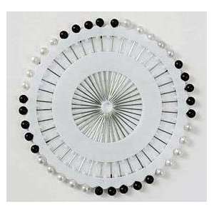  40 Black and white Hijab Dot Pins 