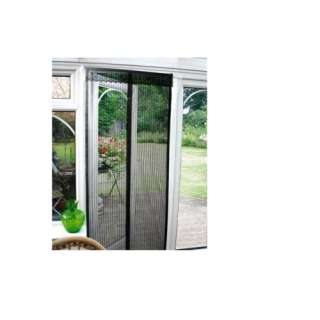 Black Magnetic Insect Door Screen Curtain Wasp Patio Draught Brand New 