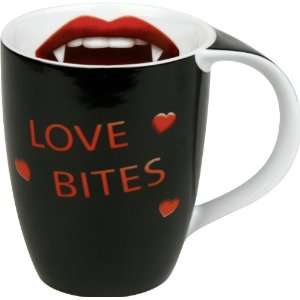  Konitz 11 Ounce Love Bites Mugs, Assorted, Set of 4 