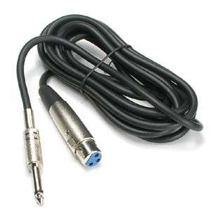 Qty 25Ft XLR 3P Female to 1/4 Mono Microphone Cable  
