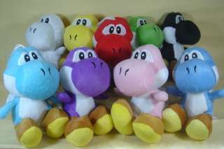 YOSHI 7 MARIO BROS PLUSH TOY DOLL LOT 9 SET PCS  