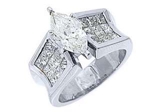 CARAT WOMENS DIAMOND ENGAGEMENT RING MARQUISE PRINCESS INVISIBLE 