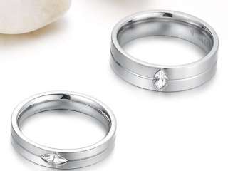   Titanium Steel LOVE Promise Ring Couple Wedding Bands Many Sizes Gifts