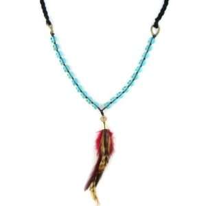 New wTag Michelle Roy Designs Turquoise Day of the Dead Feather Skull 