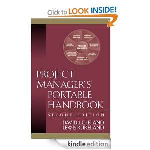 Project Managers Portable Handbook David L. Cleland, Lewis R 