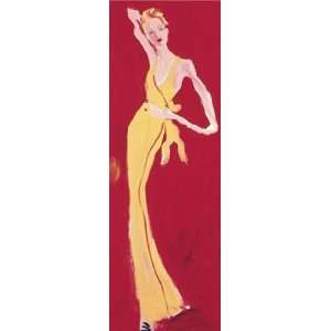  Haute Couture III (Yellow On Red)   Poster by Scherezade 