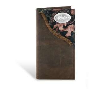   Arkansas Leather Fence Row Camo Long Roper Wallet