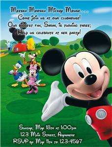 Mickey Mouse Clubhouse Birthday Invitations   U Print  