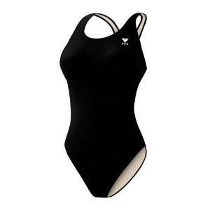  TYR Female Solid Maxback Wide Strap   MSO1 Sports 