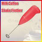 new pink milk coffee shake frother whisk mixer electric eggbeater