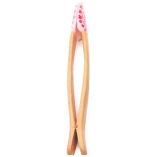 NEW RSVP # GO TR Silicone & Wood Tango 12 Tongs   Red  