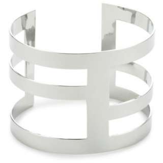 Kenneth Cole New York Modern Citrine Silver Geo Cuff Bracelet 