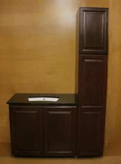 Kraftmaid Cherry Bathroom Vanity Sink Base Cabinet Set With Granite 