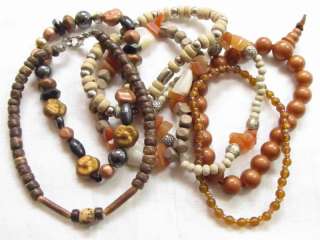Lot of 7 Mixed Costume Jewelry Beaded Stretch Bracelets  