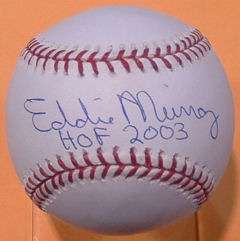 EDDIE MURRAY AUTOGRAPHED MLB BASEBALL BALTIMORE ORIOLES  