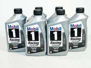 Mobil 1 Racing 0W 20 Synthetic Engine Motor Oil 6 1 Quart Bottles NEW 