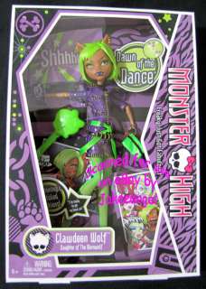 Monster High Dawn of the Dance Doll Clawdeen Wolf New  
