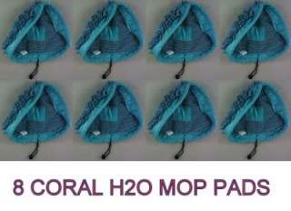 NEW 8 ULTRA MOP PADS CORAL MICROFIBER H2O REPLACEMENT  