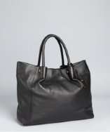 style #316335901 onyx grained leather Nerin large tote