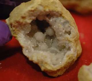 LOT OF THREE CALCITE CRYSTAL GEODE FROM MOROCCO  