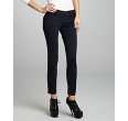 see by chloe dark blue stretch cotton cropped skinny pants