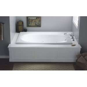   7605 Series 5 Foot Three Wall Alcove Jetted Tub with Reversible Dra