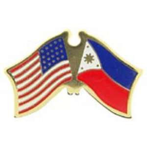  American & Philippines Flags Pin 1 Arts, Crafts & Sewing