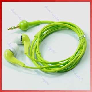   Earbud Earphone Headset For iphone  MP4 Player PSP CD Green  