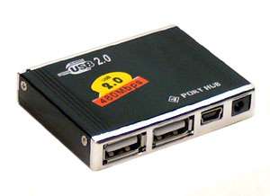 USB2.0 4 Port mini HUB Self&Bus Powered 2A AC Adapter  