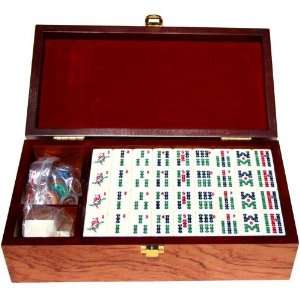    Regular Chinese Version Mah Jong Set with Wooden Case Toys & Games