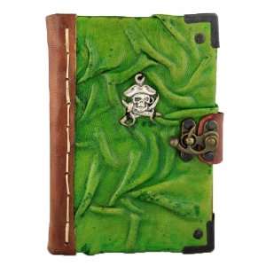   on a Green Handmade Leather Bound Journal SR626