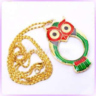 Unique WISE OWL Pendant Magnifier Magnifying Necklace  